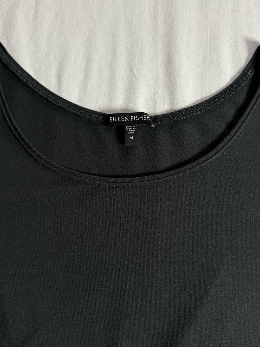 Eileen Fisher Gray Knit Tunic with Back Twist - Picture 6 of 10